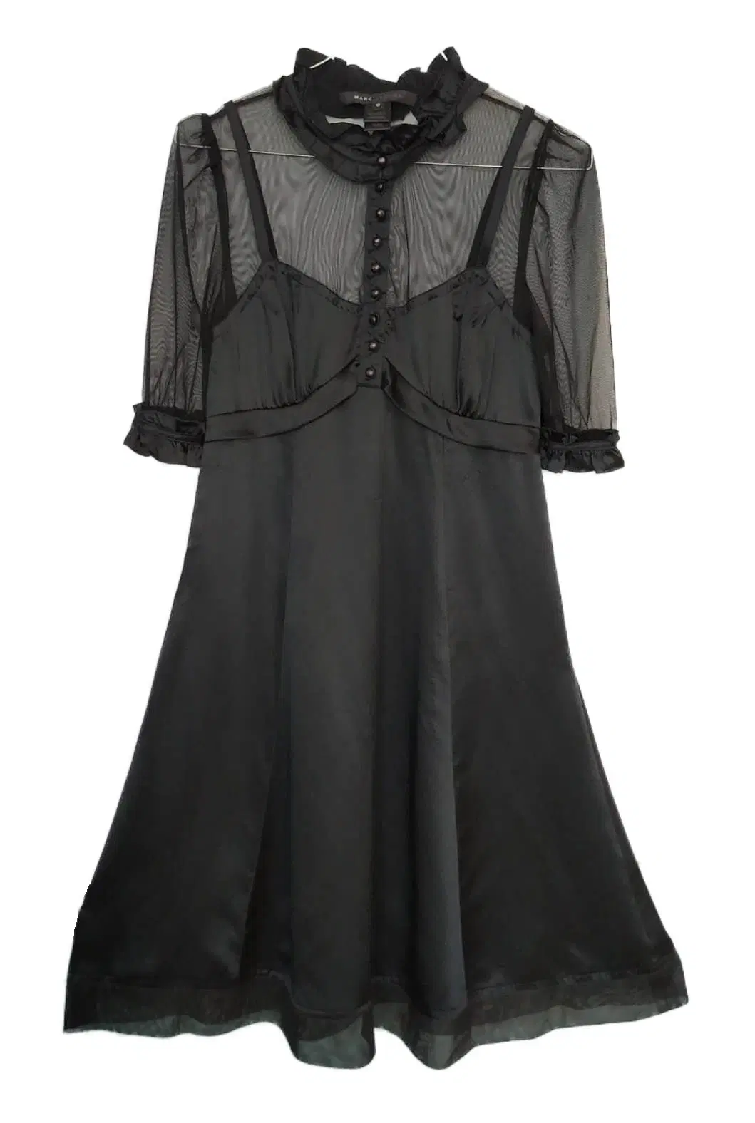 Marc Jacobs Victorian Collar Silk Dress