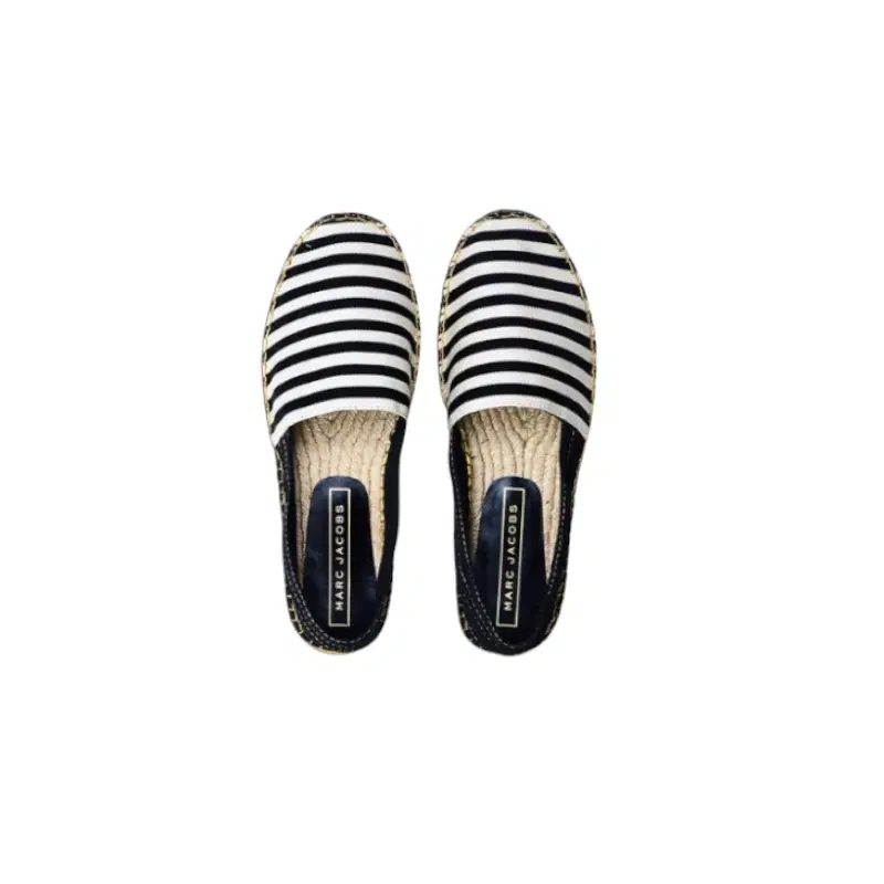 Marc Jacobs Black & White Striped Espadrilles