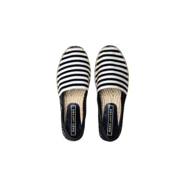 Marc Jacobs Black & White Striped Espadrilles-Hover-Image