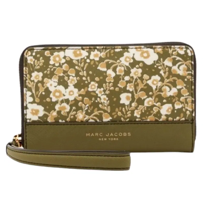 Marc Jacobs Saffiano Lily of the valley Leather Phone Wristlet