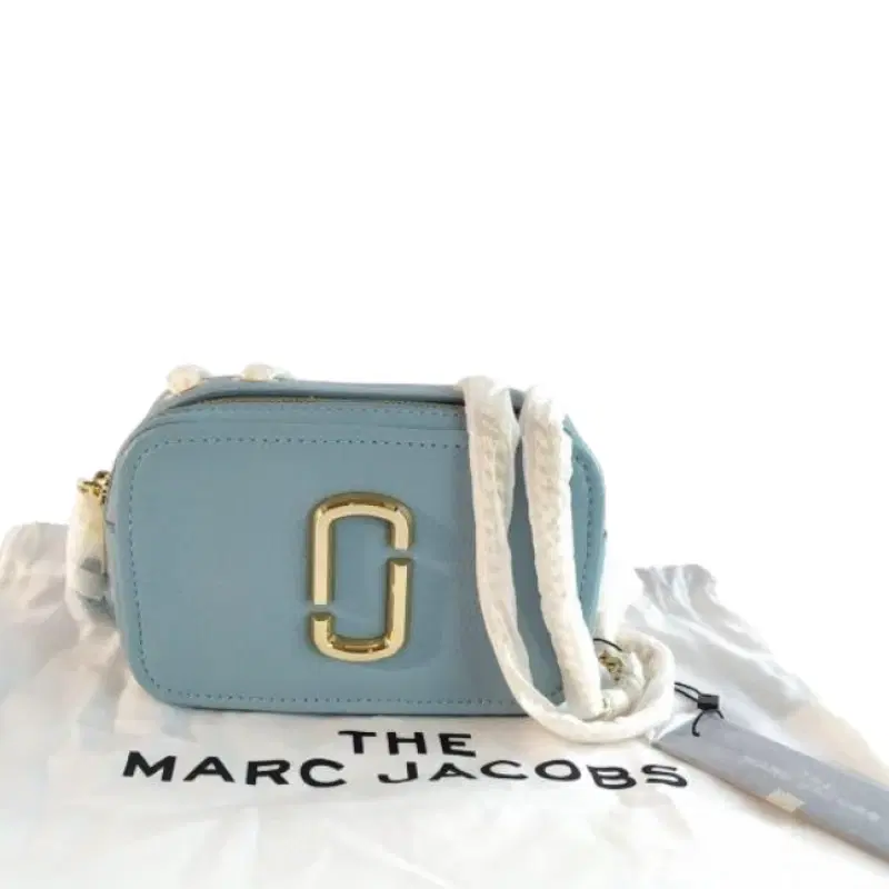 Marc Jacobs Stone Blue The Glam Shot Leather Crossbody Bag