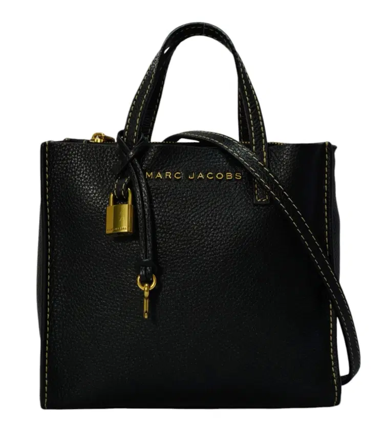 Marc Jacobs Black Leather Mini Grind Leather Tote Bag-Hover-Image