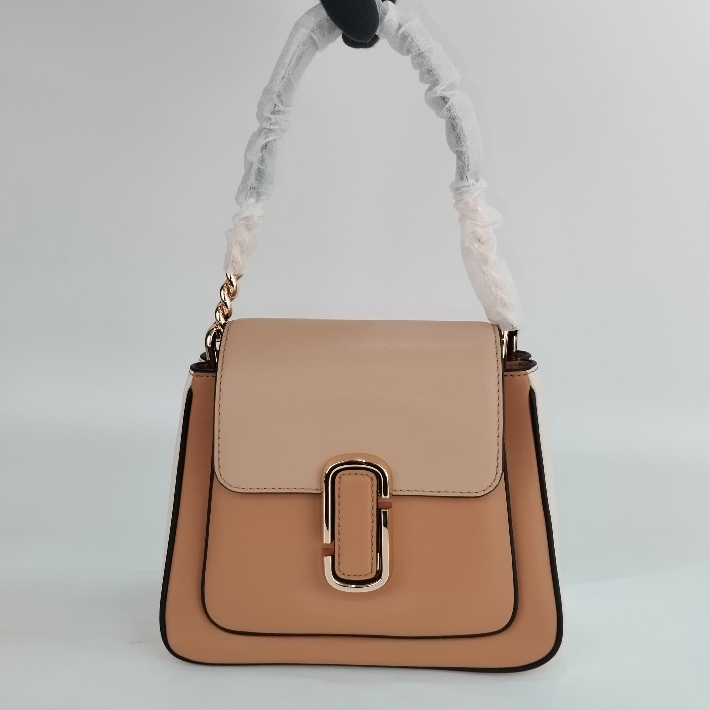 Marc Jacobs Calfskin Colorblock J Marc Chain Mini Satchel Cathay Spice