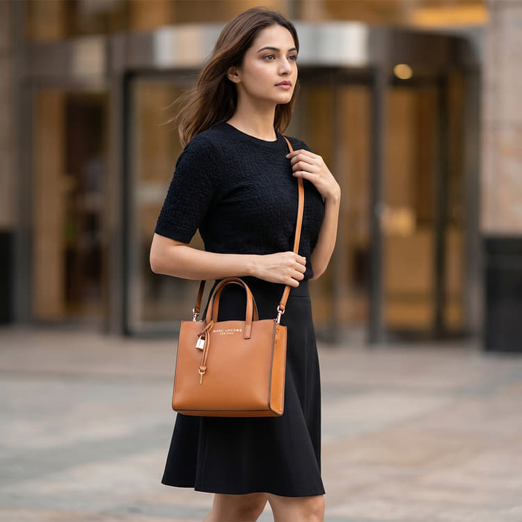 Marc Jacobs Mini Grind Leather Tote-Hover-Image