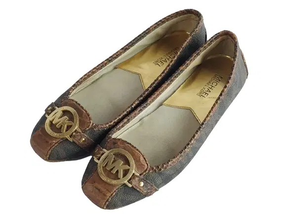 Michael Kors signature Brown Fulton Moc Ballet Flats