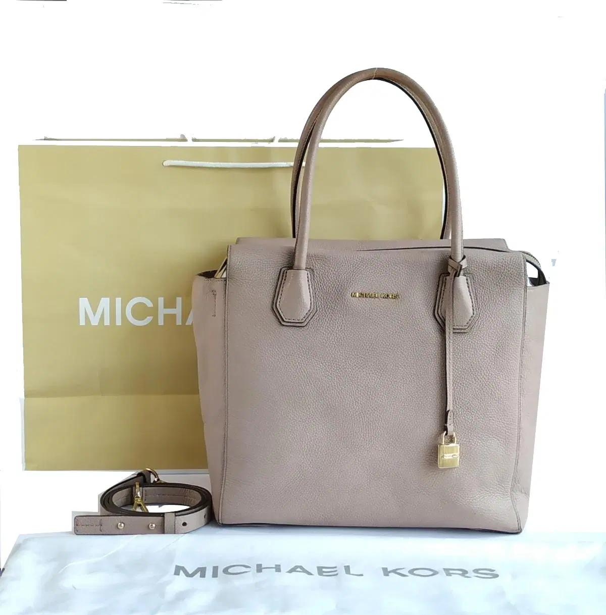 Michael Kors Cinder Studio Mercer Large pebble leather Satchel