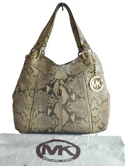 Michael Kors Python Embossed Moxley Shoulder Tote-Hover-Image