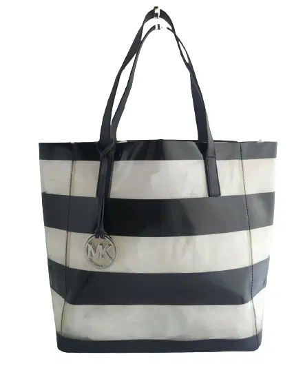 Michael Kors Eliza Clear & Black Stripe Tote-Hover-Image