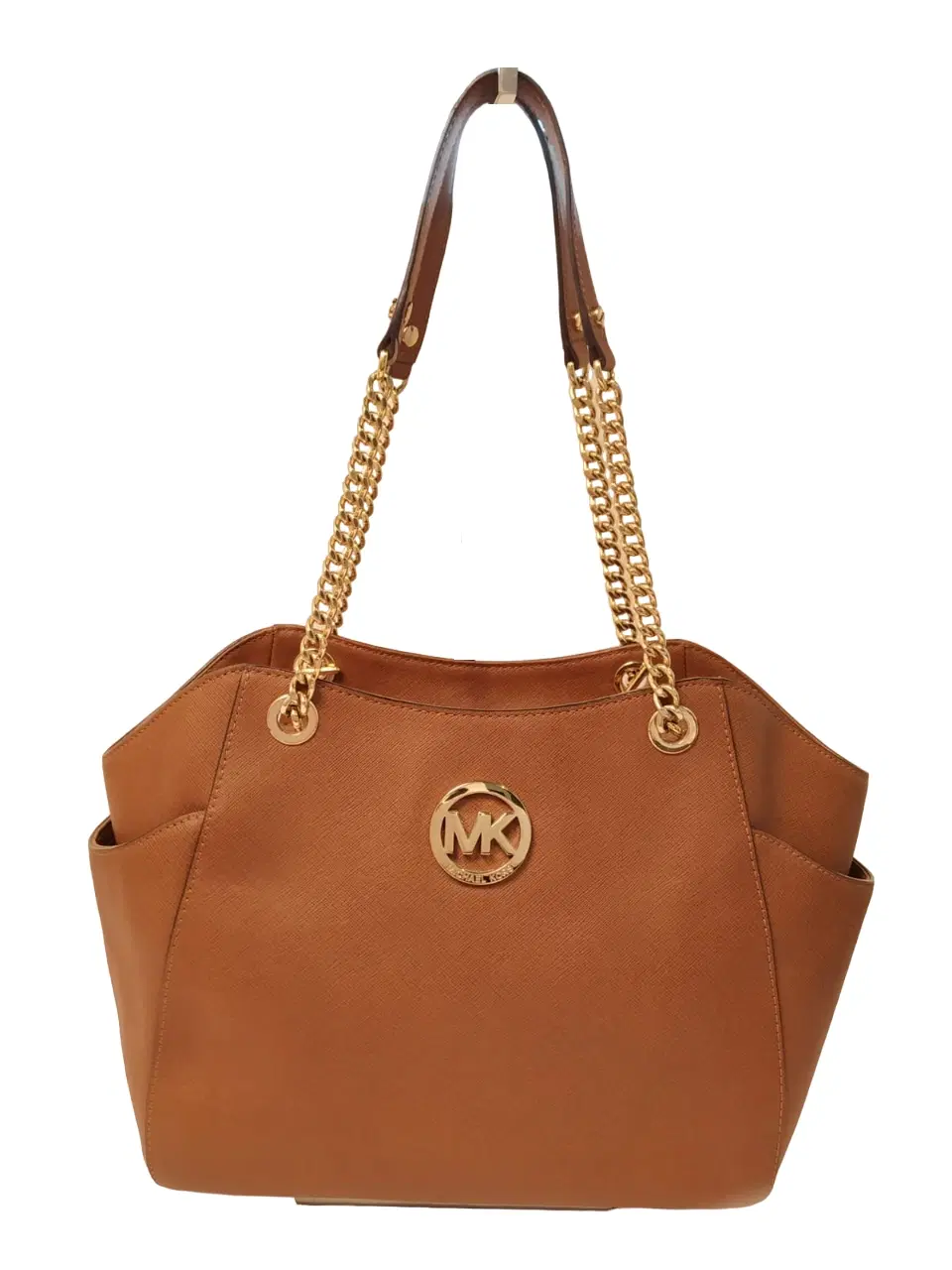 Michael Kors Brown Jet Set Travel Chain Shoulder Tote