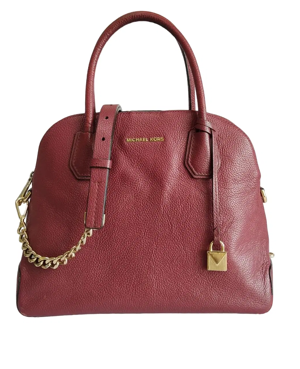 Michael Kors Mercer Large Leather Dome Satchel