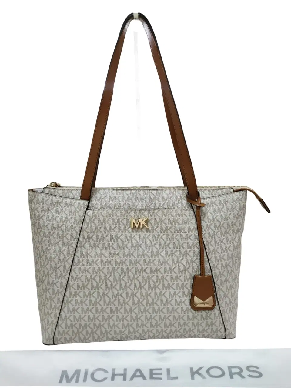 Michael Kors Maddie Vanilla Logo Medium Tote