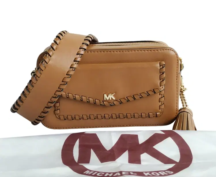 Michael Kors Whipstitched Camera Small Leather Crossbody Bag-Hover-Image
