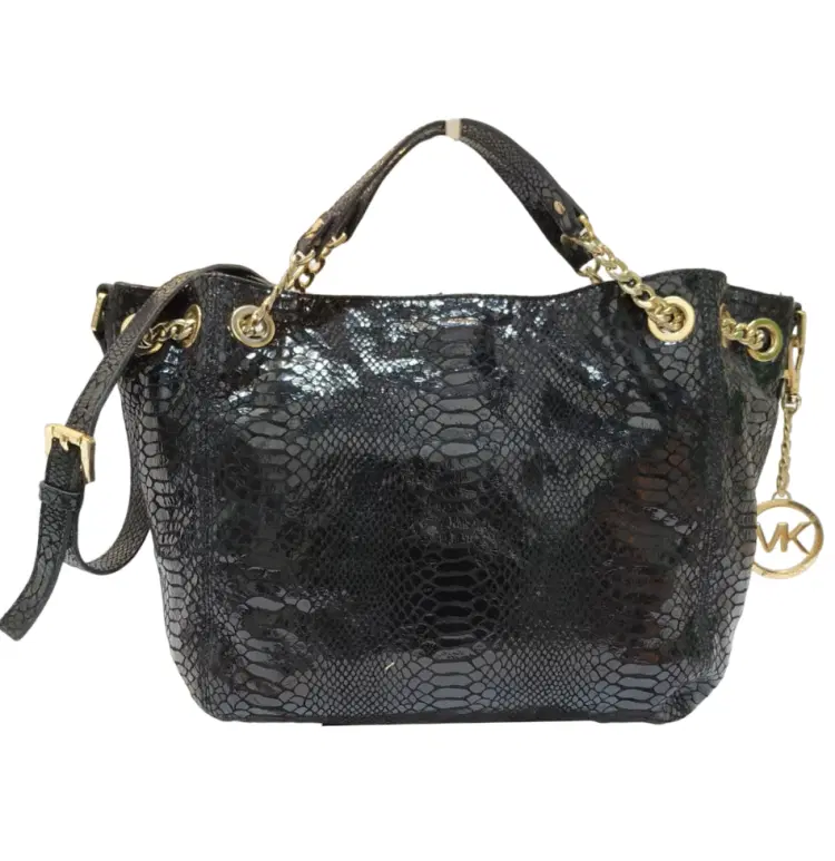 Michael Kors Jet Set Python Embossed Shoulder Bag-Hover-Image