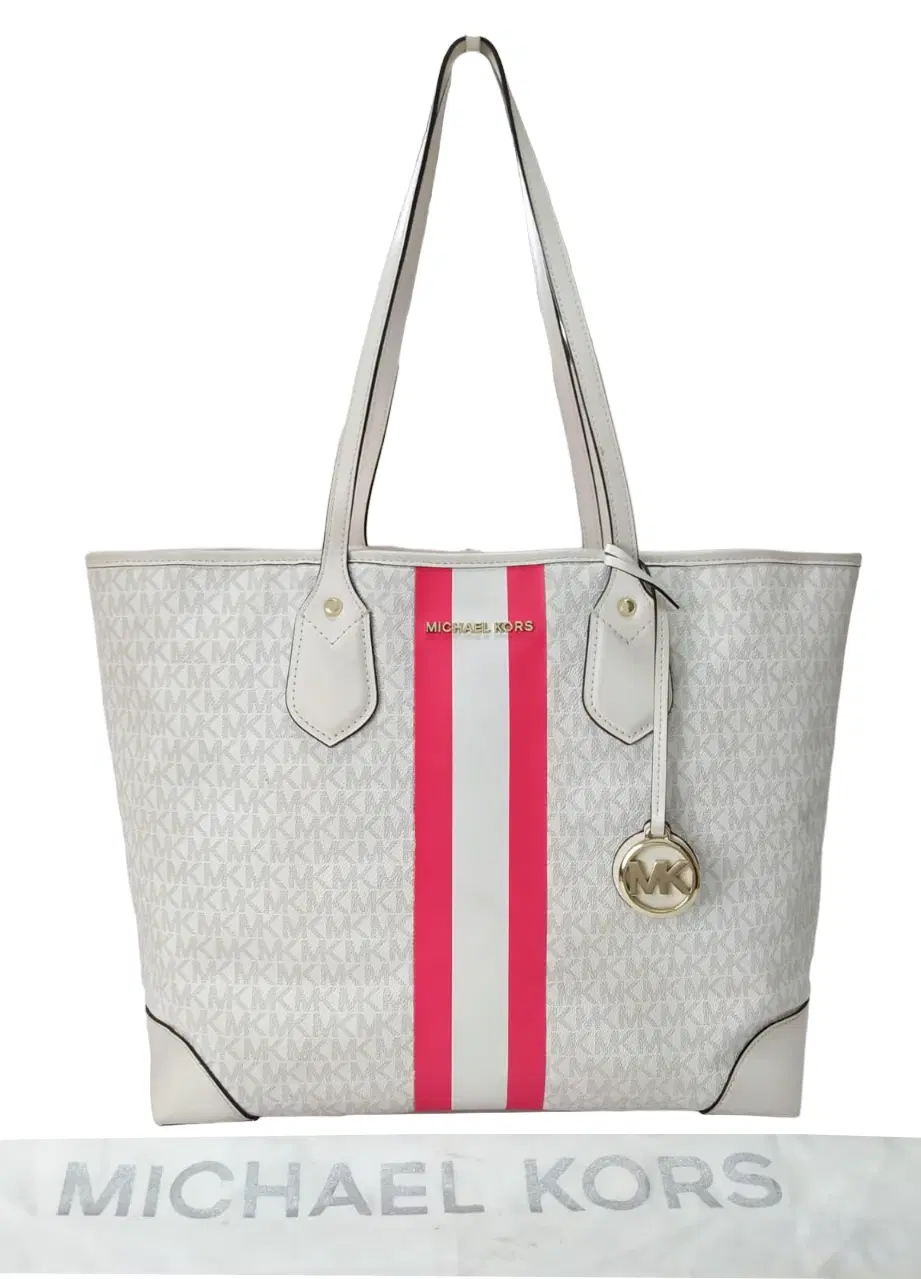 Michael Kors Eva Large Logo Stripe Tote