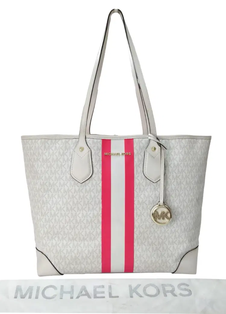 Michael Kors Eva Large Logo Stripe Tote-Hover-Image
