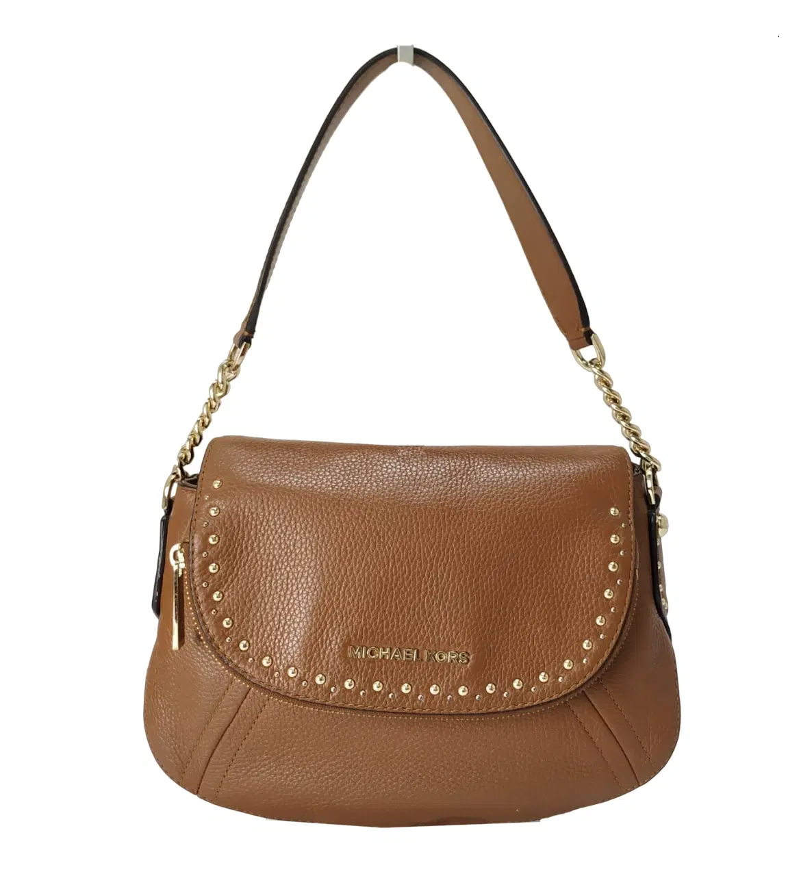 Michael Kors Aria Studded Leather Convertible Shoulder Bag