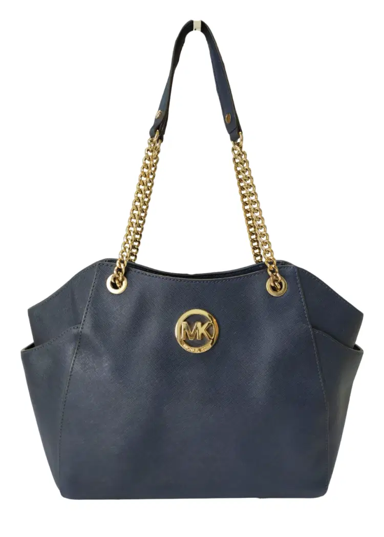 Michael Kors Jet Set Travel Black Leather Chain Tote-Hover-Image