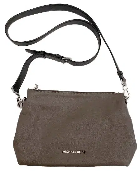 Michael Kors Jane Grey Leather Messenger Bag