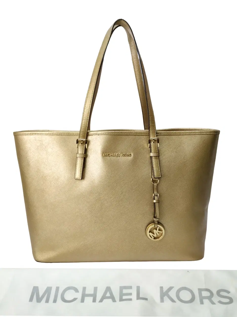 Michael Kors Jet Set Pale Gold Large Travel Tote