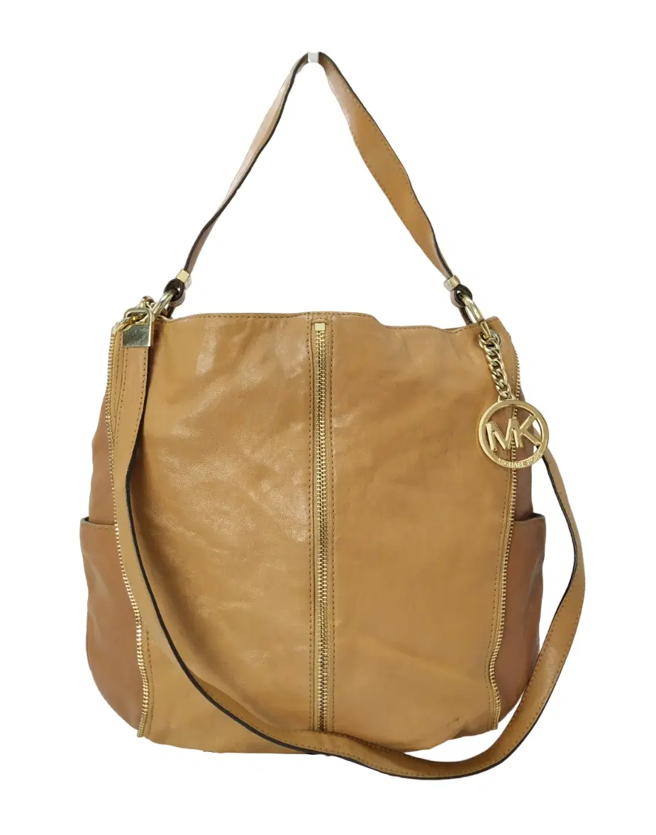 Michael Kors Newman Brown Leather Shoulder Bag