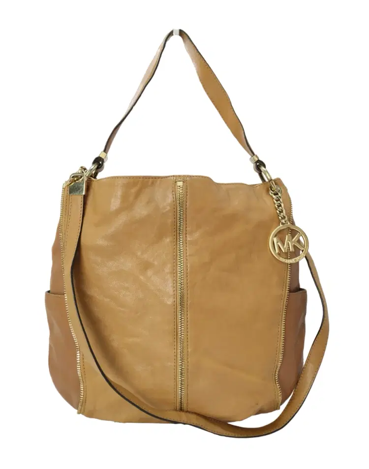 Michael Kors Newman Brown Leather Shoulder Bag-Hover-Image
