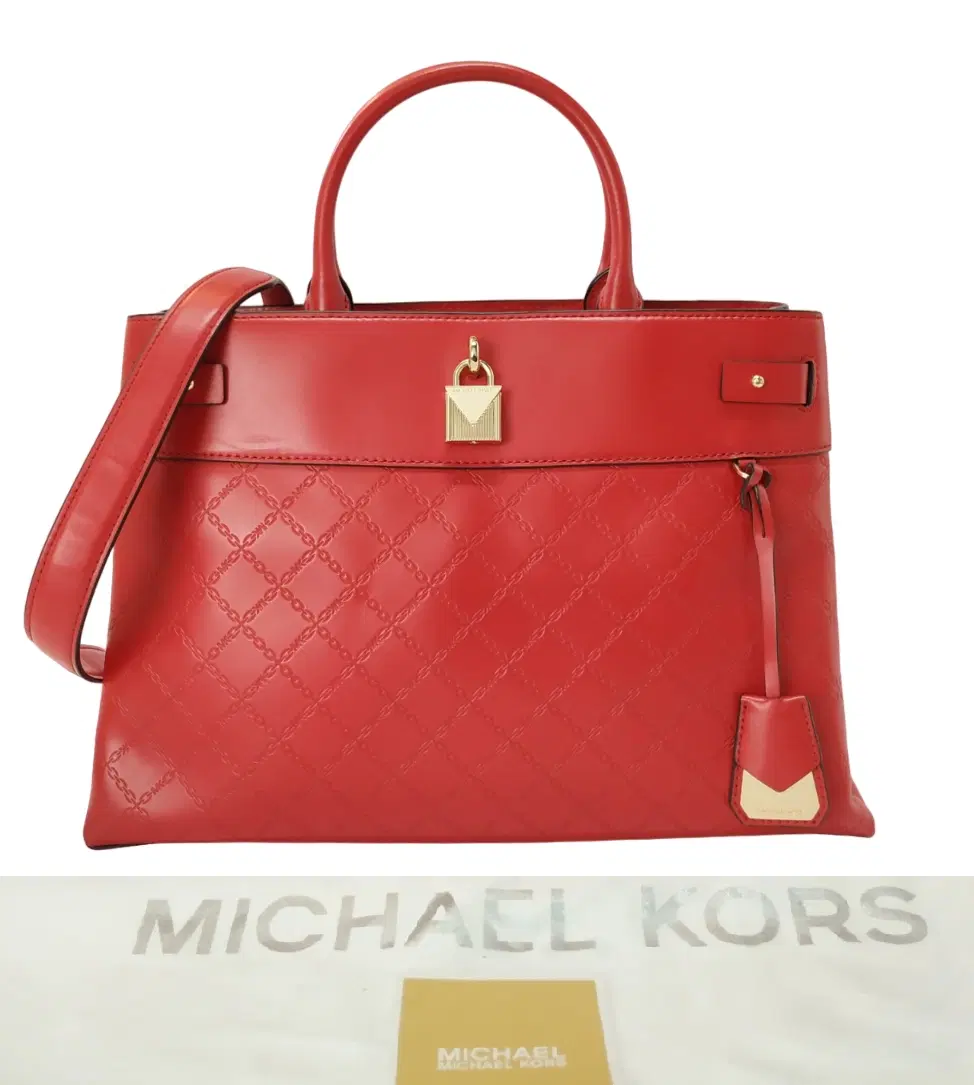 Michael Kors Bright Red Gramercy Large Satchel