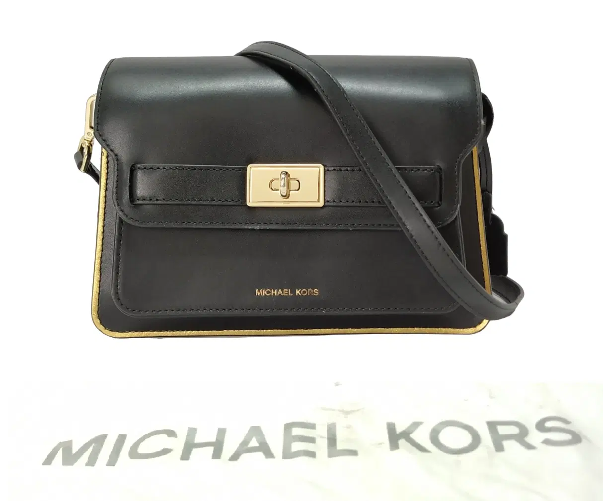 Michael Kors Black Tatiana Medium Crossbody Bag