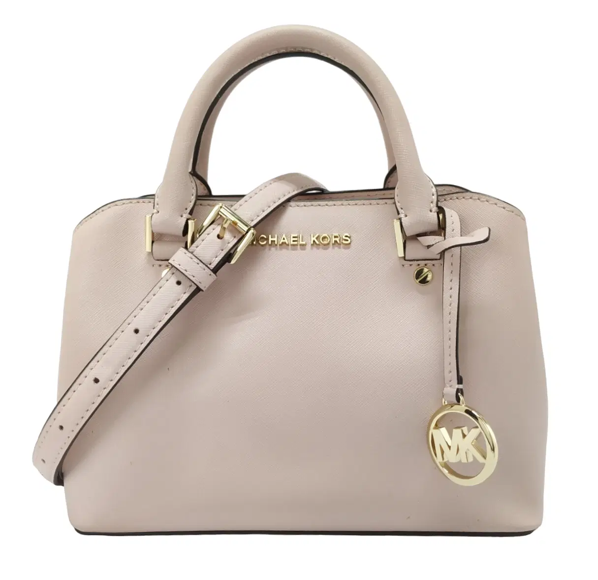 Michael Kors Savannah Small Pale Pink Saffiano Leather Satchel Bag
