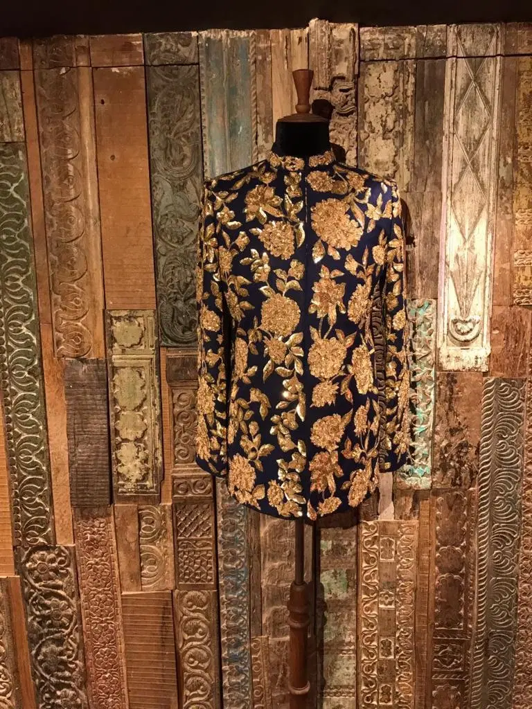 Shyamal & Bhumika Blue Cocktail Blazer