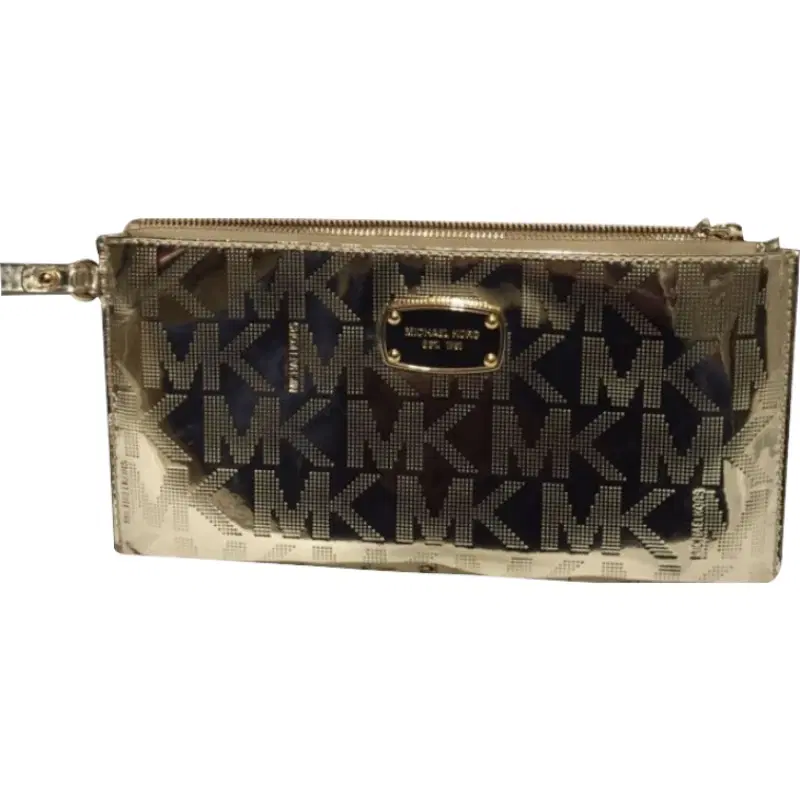 Michael Kors Gold Monogram Wristlet