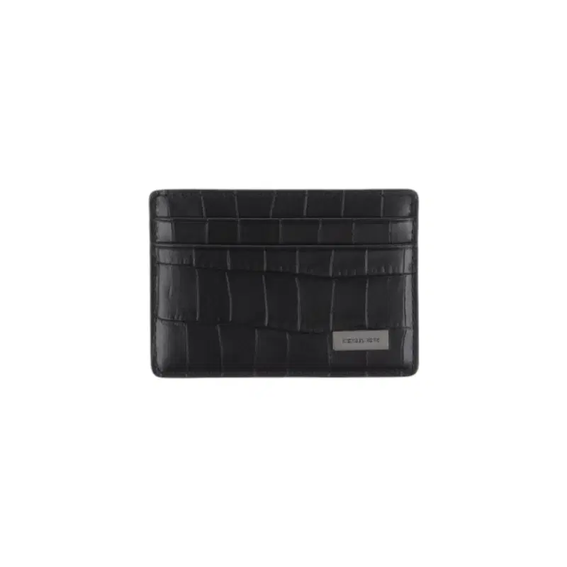 Michael Kors Black Croc Effect Card Holder