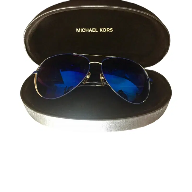 Michael Kors Sicily Flash Blue and Silver Aviator
