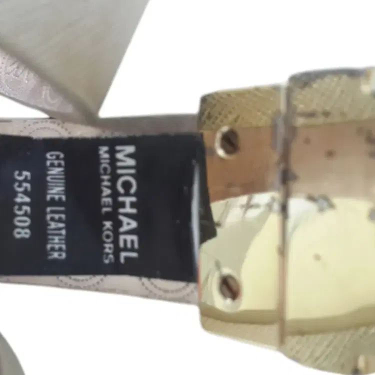 Michael Kors Reversible Saffiano Leather MK Buckle Belt-Hover-Image