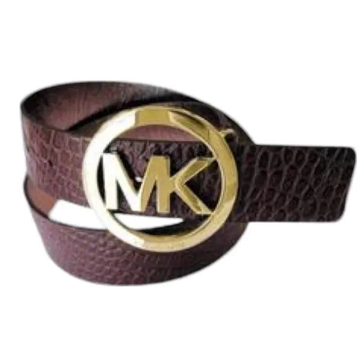Michael Kors Croco Reptile Embossed MK Medallion Womens Belt-Hover-Image