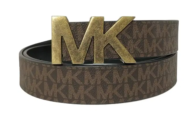 Michael Kors Textured Belt With Logo Branding-Hover-Image