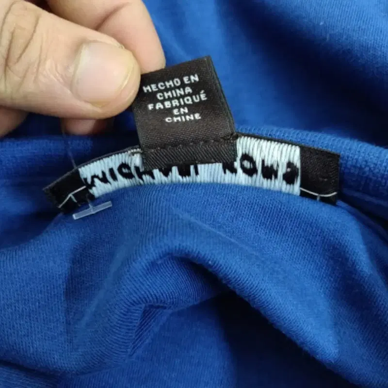 Michael Kors Blue White Tipped Collar Polo Shirt