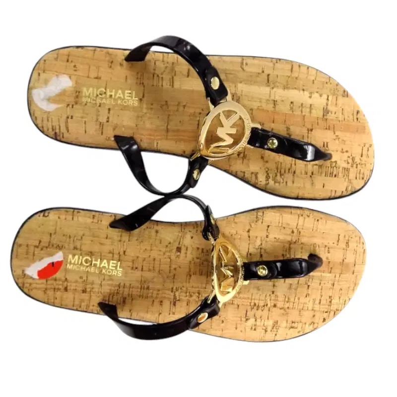Michael Kors New Mk Charm Jelly Logo Flip Flop