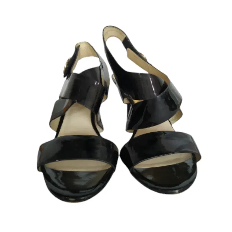 Michael Kors Black Joselle Open Toe Patent Leather Sandals