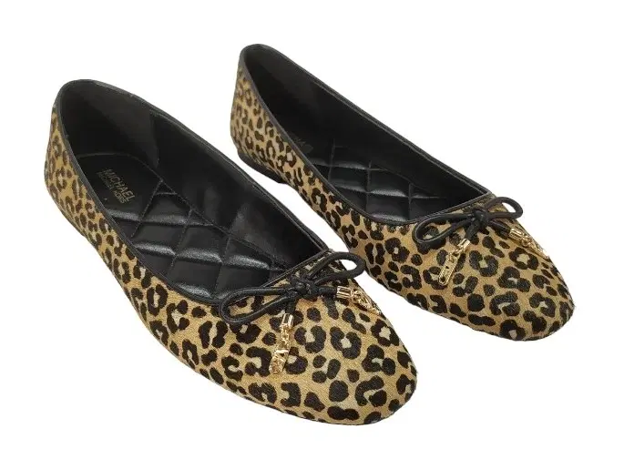 Size 7.5 - Michael Kors Nori Leopard-Print Ballet Flats Brown