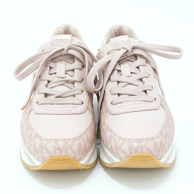 Size 36 - Michael Kors Monique Mixed-Media Lace-up Trainers-Hover-Image