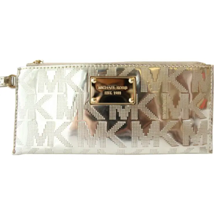 Michael Kors Metallic Monogram Wristlet | Luxepolis.com-Hover-Image
