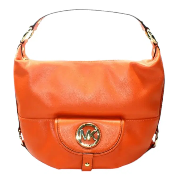 Michael Kors Fulton Leather Large Shoulder Bag Tangerine-Hover-Image