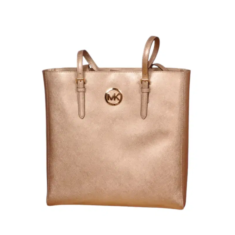 Michael Kors Rose Gold/Pale Gold Shopper Tote