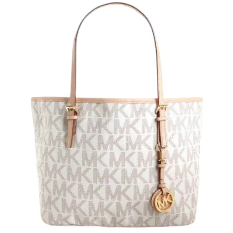 Michael Kors Monogram White Shopper Tote