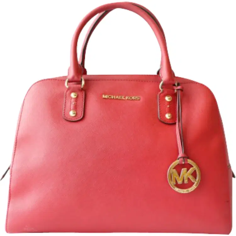 Michael Kors Red Jet Set Large Travel Satchel-Hover-Image