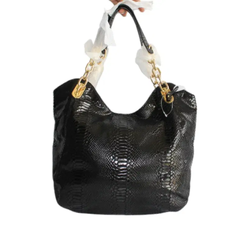 Michael Kors Lilly Large Tote Black Python