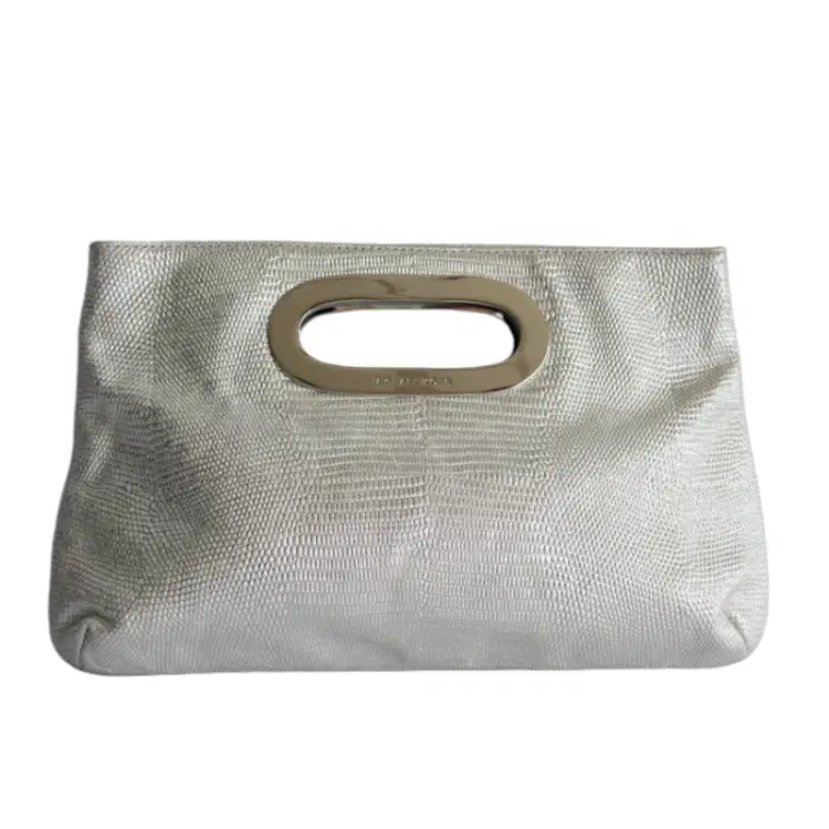 Michael Kors Berkley Metallic Silver Clutch-Hover-Image