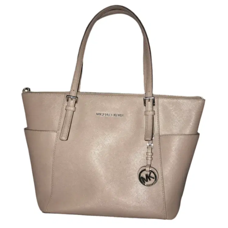 Michael Kors Cement White Medium Jet Set Top-Zip Tote-Hover-Image