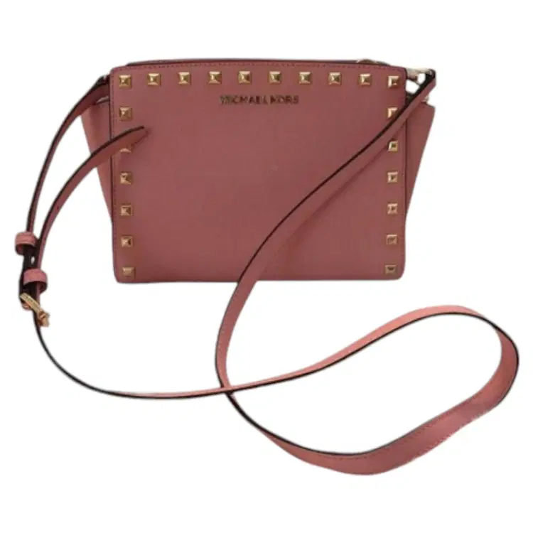 Michael Kors Pale Pink Selma Stud Cross Body Bag-Hover-Image