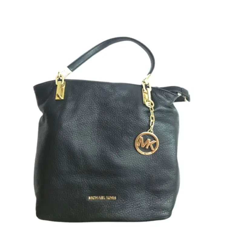 Michael Kors Black Leather Shoulder Tote-Hover-Image